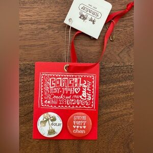 COACH Poppy Chan GOLDY Team Buttons